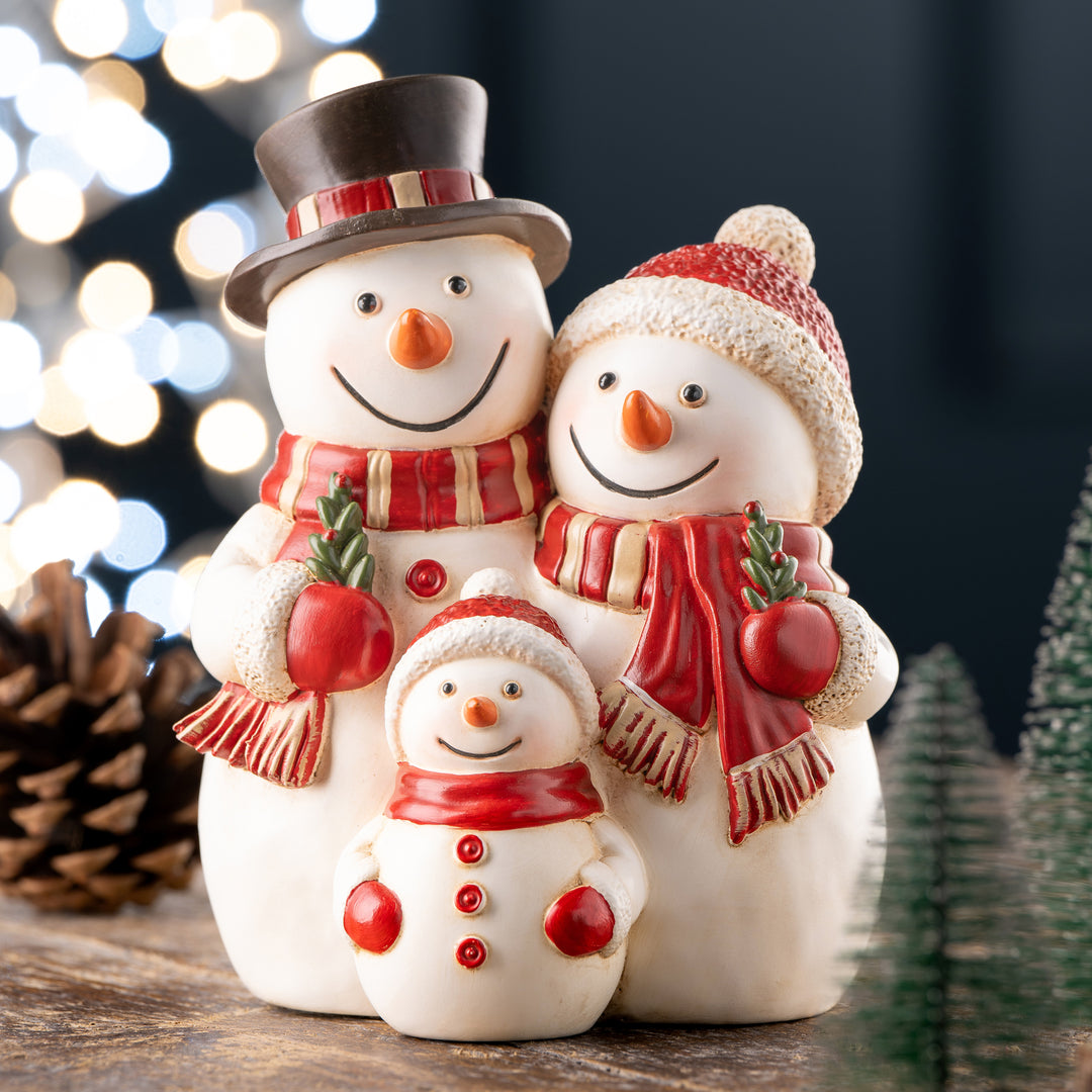 Aynsley Snowman Family Figurine