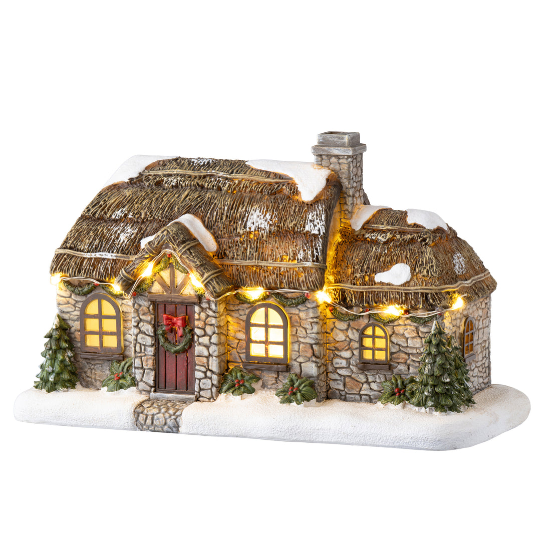 Aynsley Stone Thatched Cottage LED