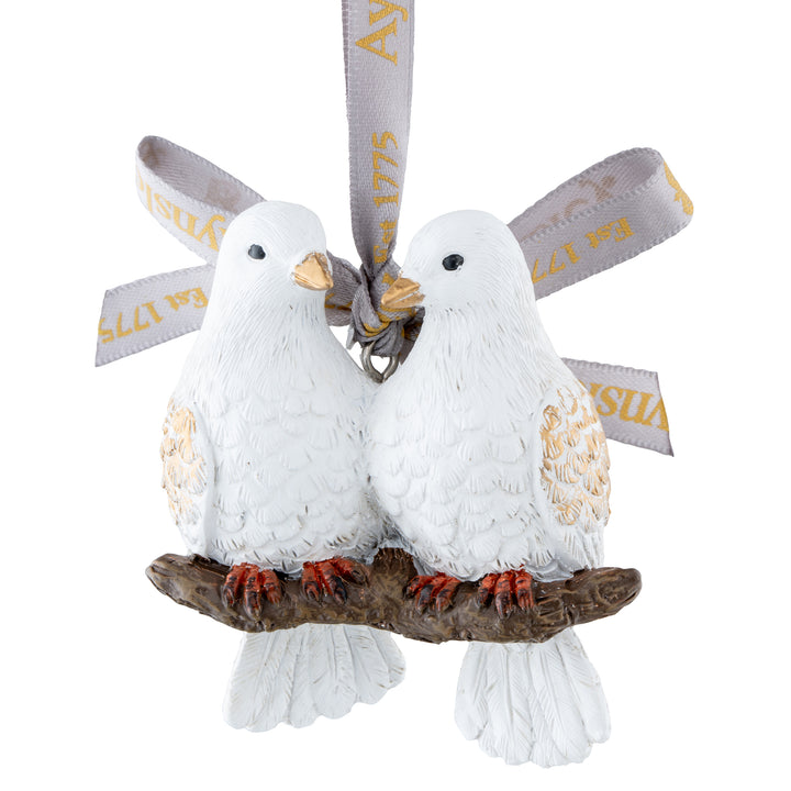 Aynsley Two Turtle Doves Hanging Ornament