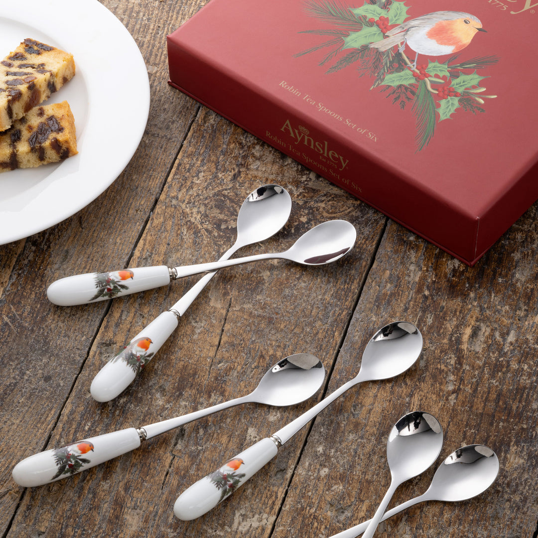 Aynsley Robin Teaspoons Set of 6