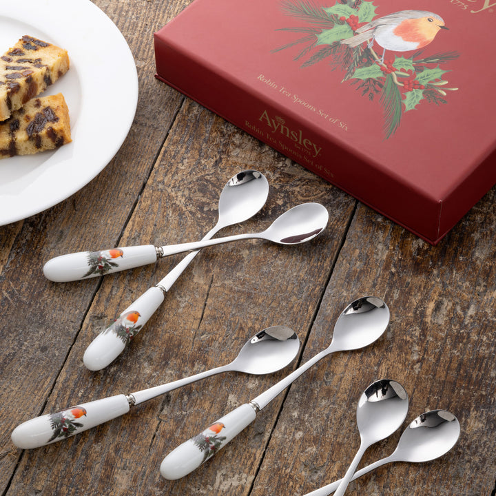Aynsley Robin Teaspoons Set of 6