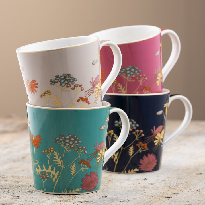 Aynsley Golden Meadow Set of 4 Mugs