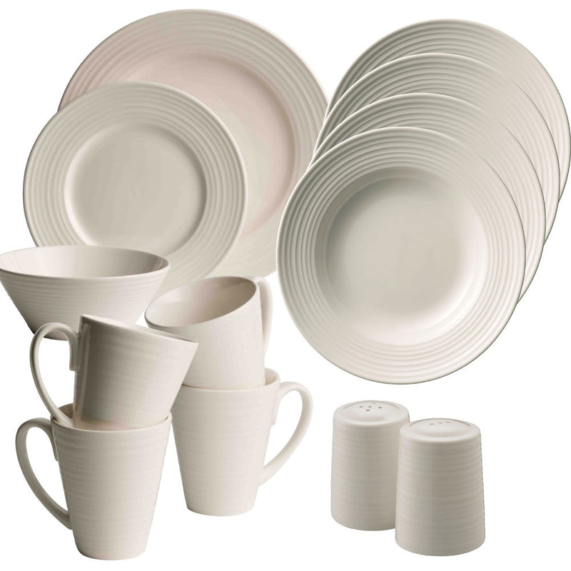 Belleek Living Ripple 22 Piece Dining Set