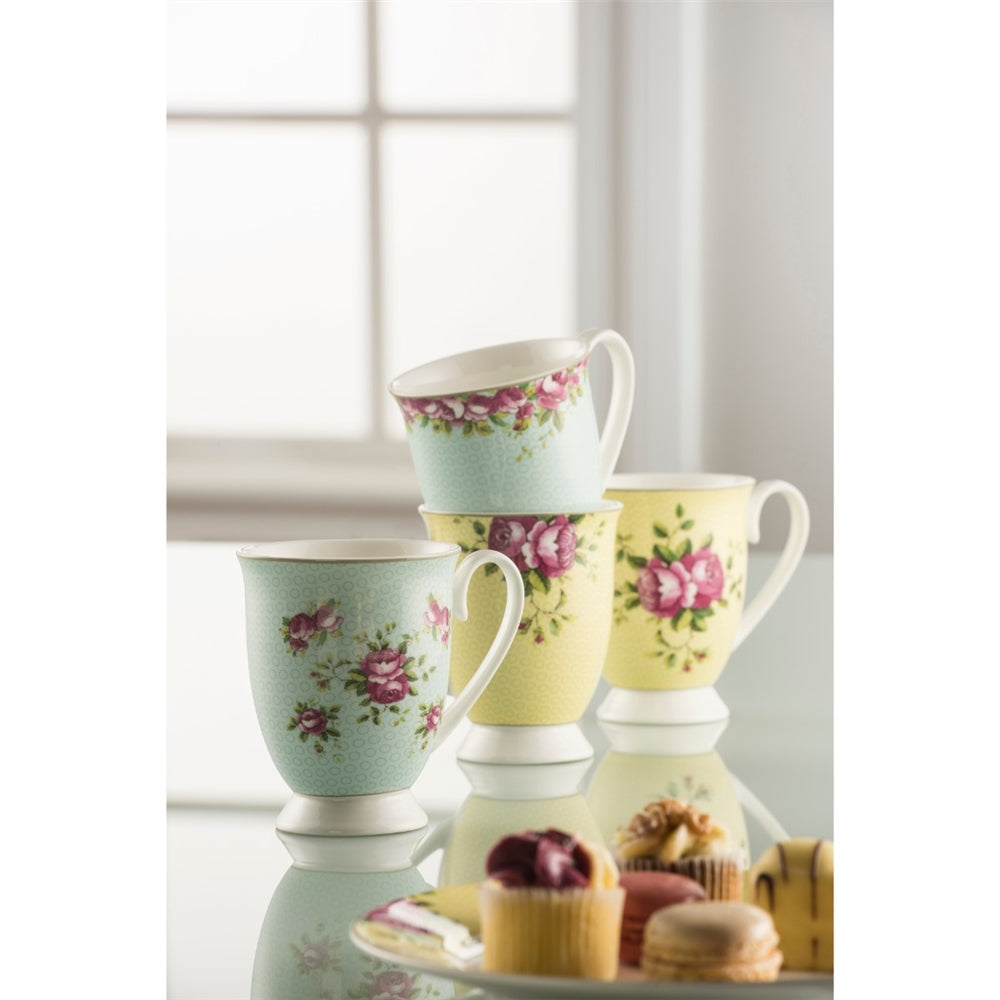 Aynsley Archive Rose Footed Mug Set 