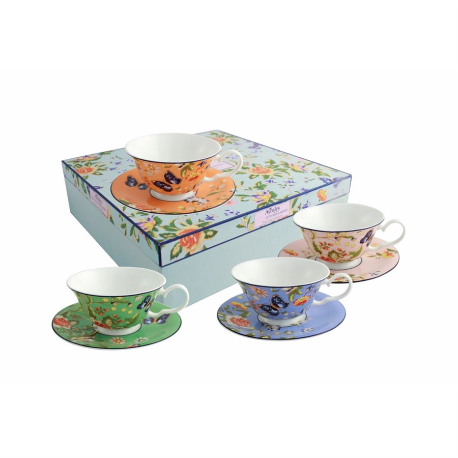 Aynsley-COTTAGE-GARDEN-WINDSOR-TEA-CUP-&-SAUCER-SET-