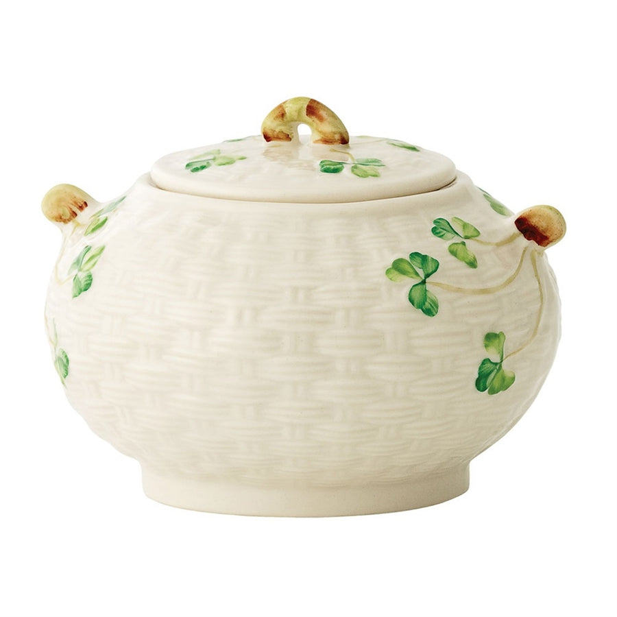 Belleek-Classic-Shamrock-Sugar-Bowl