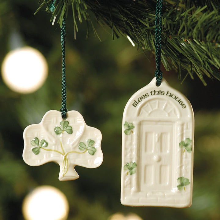 Belleek Classic Shamrock Hanging Ornament