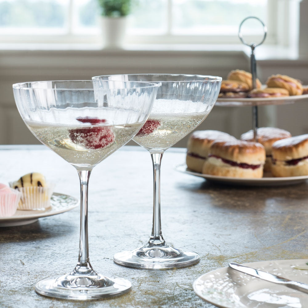 Galway Crystal Erne Champagne Saucer Set