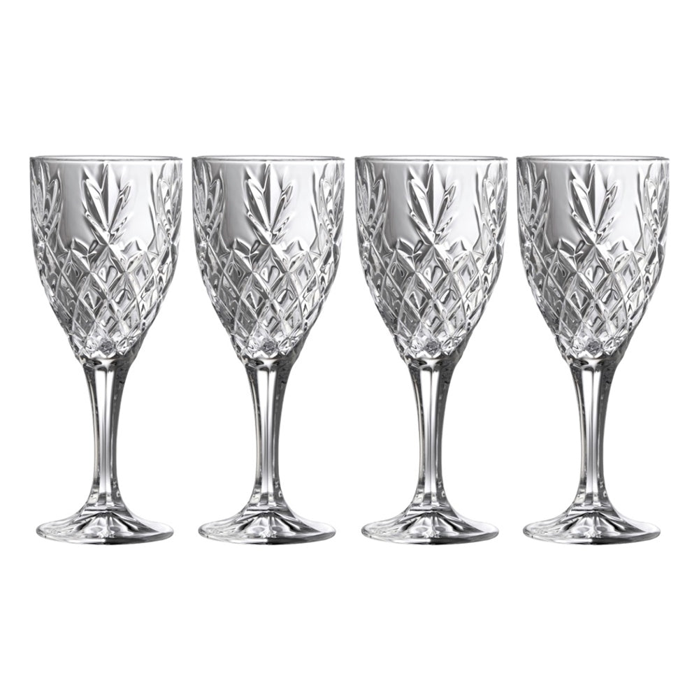 belleek Galway Crystal Renmore Goblet Set