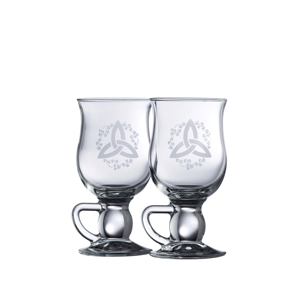 Trinity Knot Shamrock Latte Mugs Pair