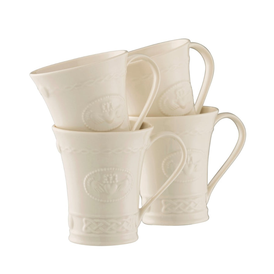 Belleek Classic Claddagh 10oz Mug Set