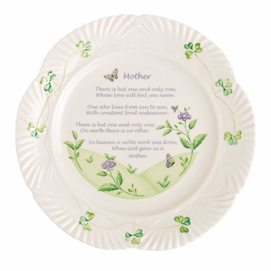 Belleek Classic Harp Mothers Blessing Plate