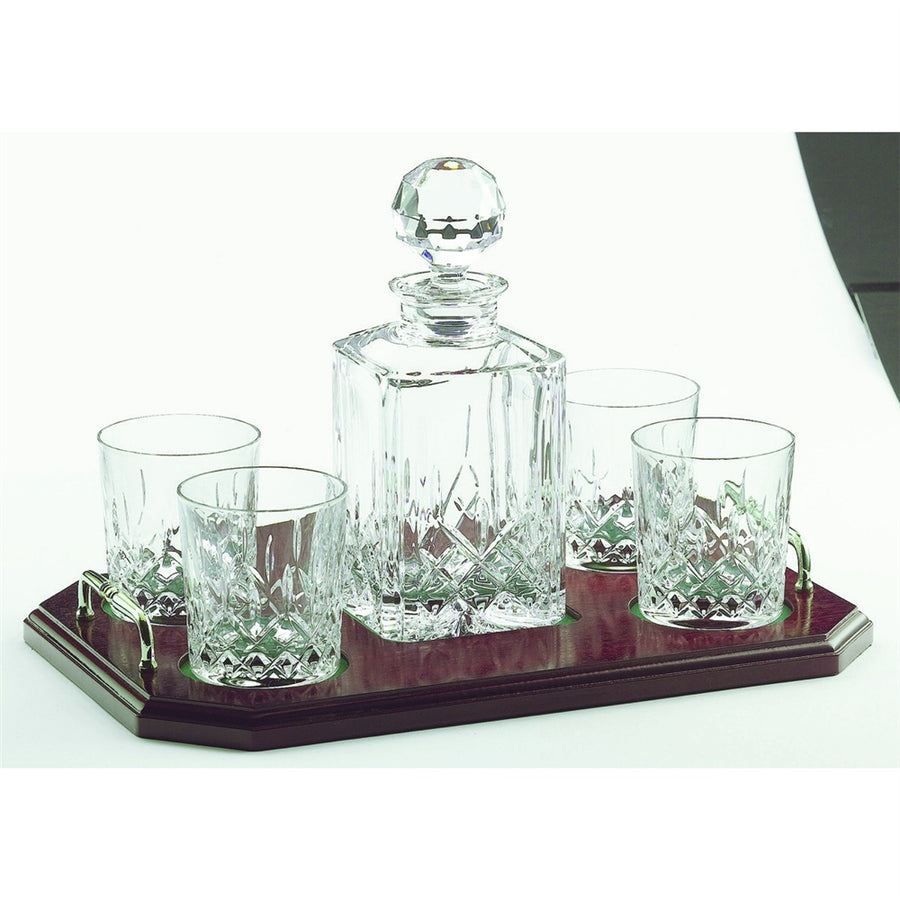 Galway Crystal Longford Square Decanter Set