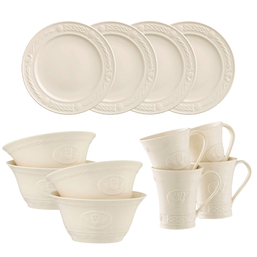 belleek classic claddagh 12 piece set