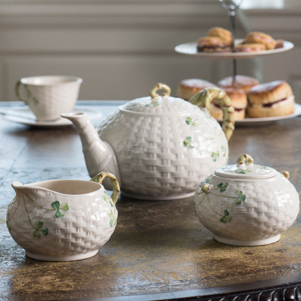 Belleek-Classic-Shamrock-Irish-Tea-Set