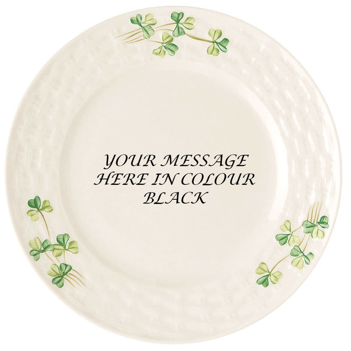 Belleek Classic Personalised Shamrock Side Plate