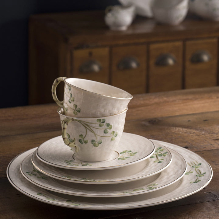 Belleek Classic 1880 - Gold Shamrock Side Plate