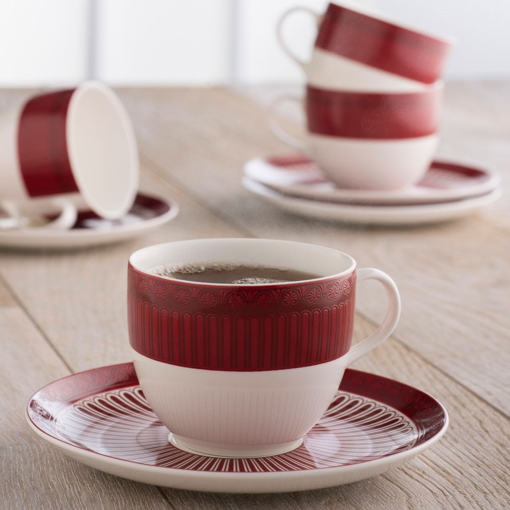 Aynsley Fortuna 4 Cups & Saucers Set