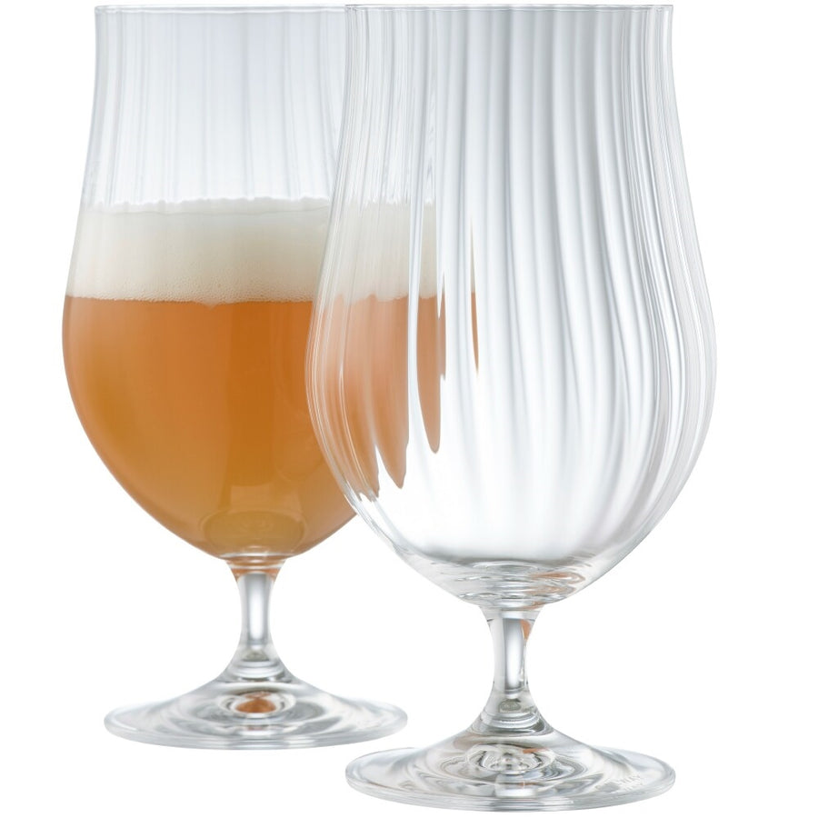 Galway Crystal Erne Craft Beer / Cocktail Glasses Pair