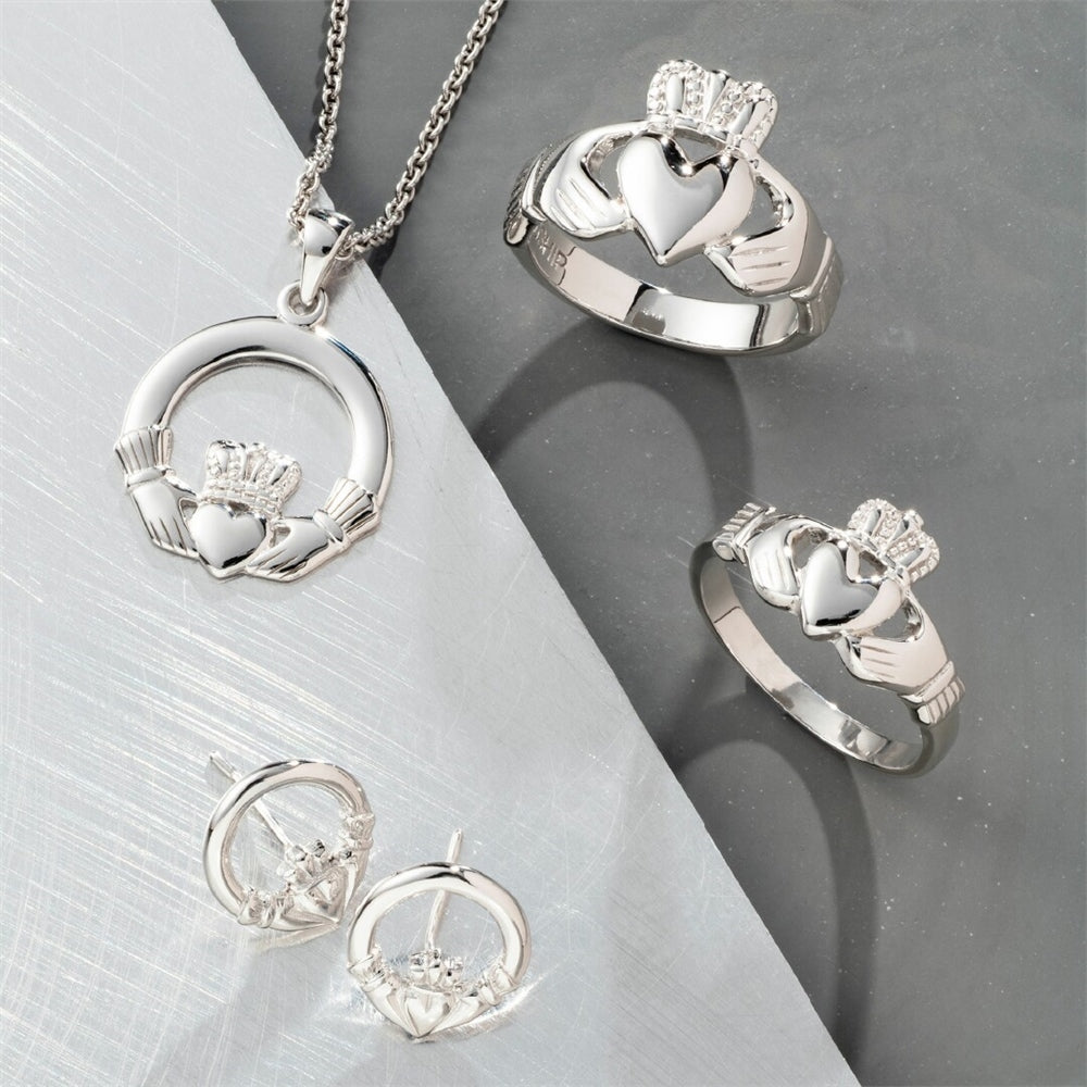 Galway-Crystal-Jewellery-Claddagh-Sterling-Silver-Earrings
