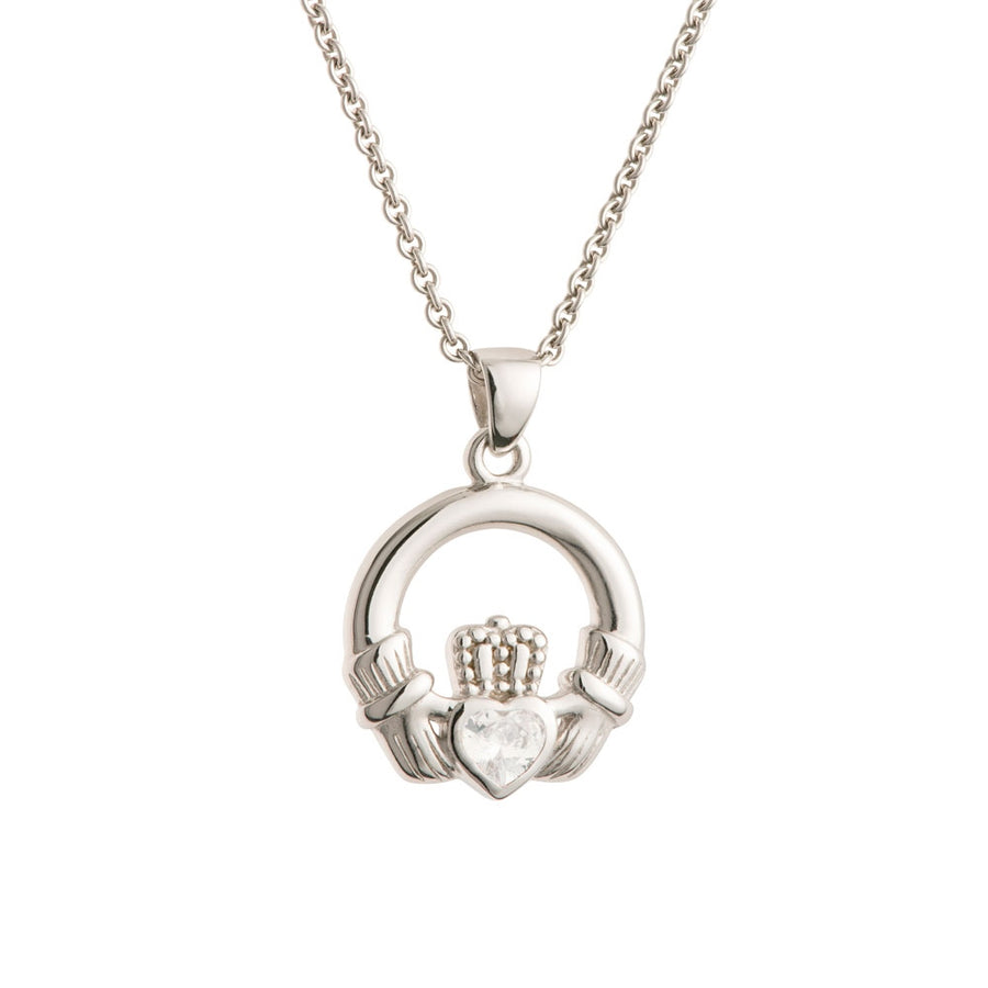 Galway-Crystal-Jewellery-Claddagh-Crystal-Sterling-Silver-Pendant