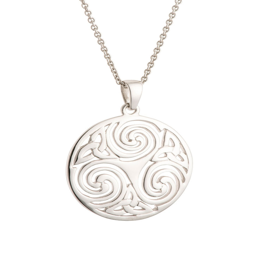 Galway-Crystal-Jewellery-Celtic-Swirl-Sterling-Silver-Pendant