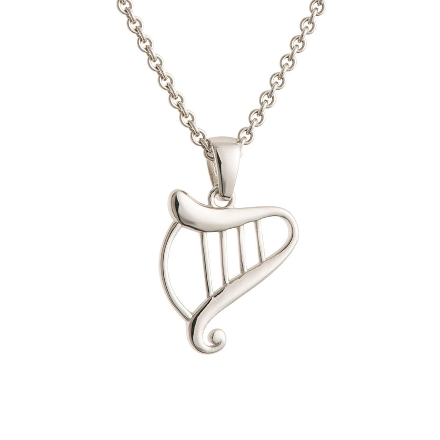 Galway-Crystal-Jewellery-Harp-Sterling-Silver-Pendant