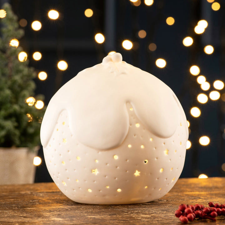 Belleek Living Plum Pudding Luminiare