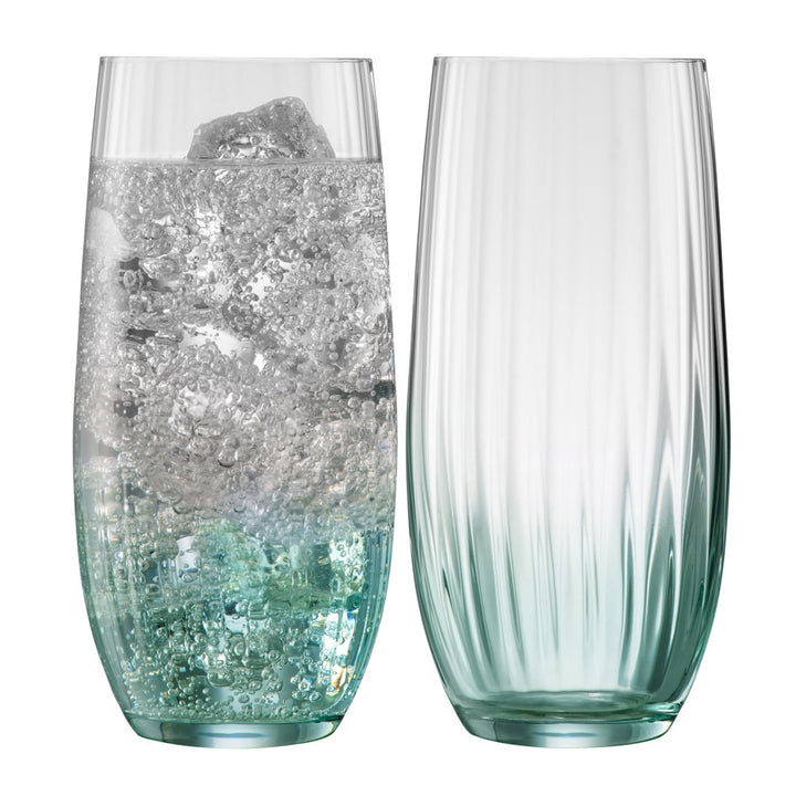 Galway Crystal Erne Hiball Set of 2 in Aqua