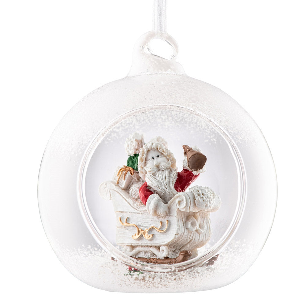 Santas Sleigh Hanging Bauble Ornament