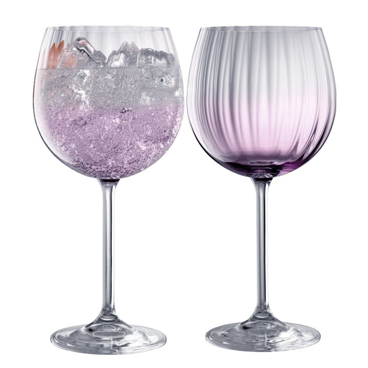 Galway Crystal Erne Gin & Tonic Pair Amethyst