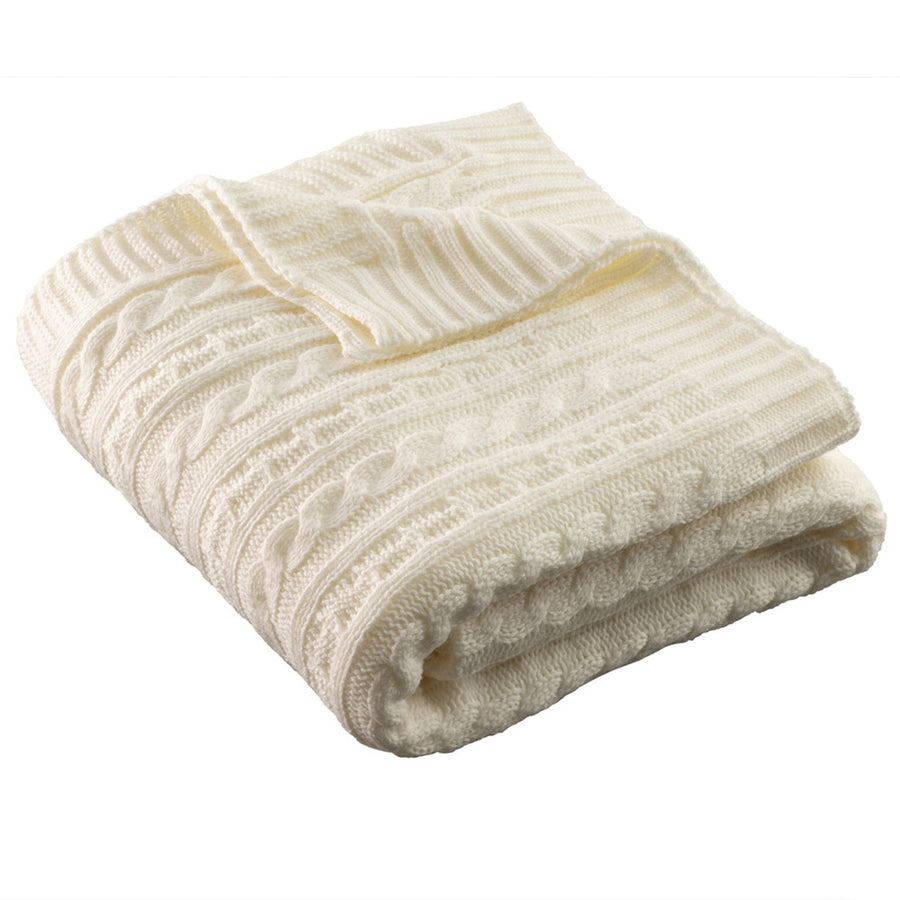 Galway-Crystal-Aran-Knit-Throw---Soft-White