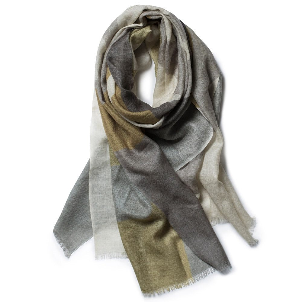 Galway-Crystal-Fashion-Olive-&-Stone-Merino-Wool-Scarf