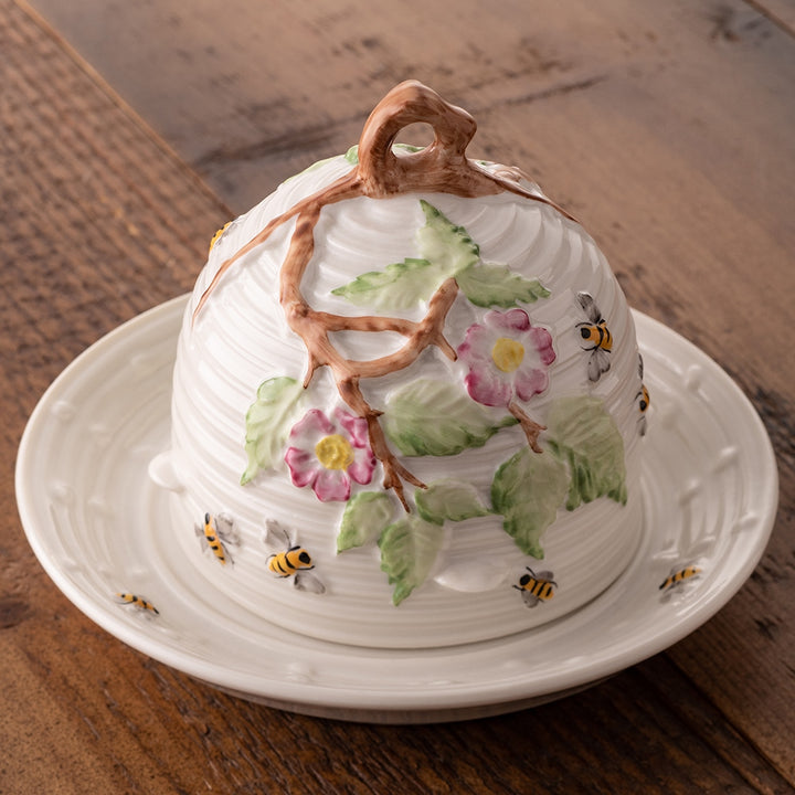 Belleek Classic Apple Blossom Honey Pot Dish