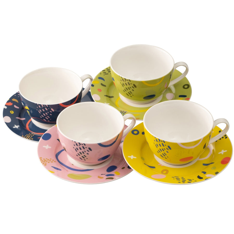 Aynsley-Verdant-Tea-Cups-&-Saucers-Set-of-4