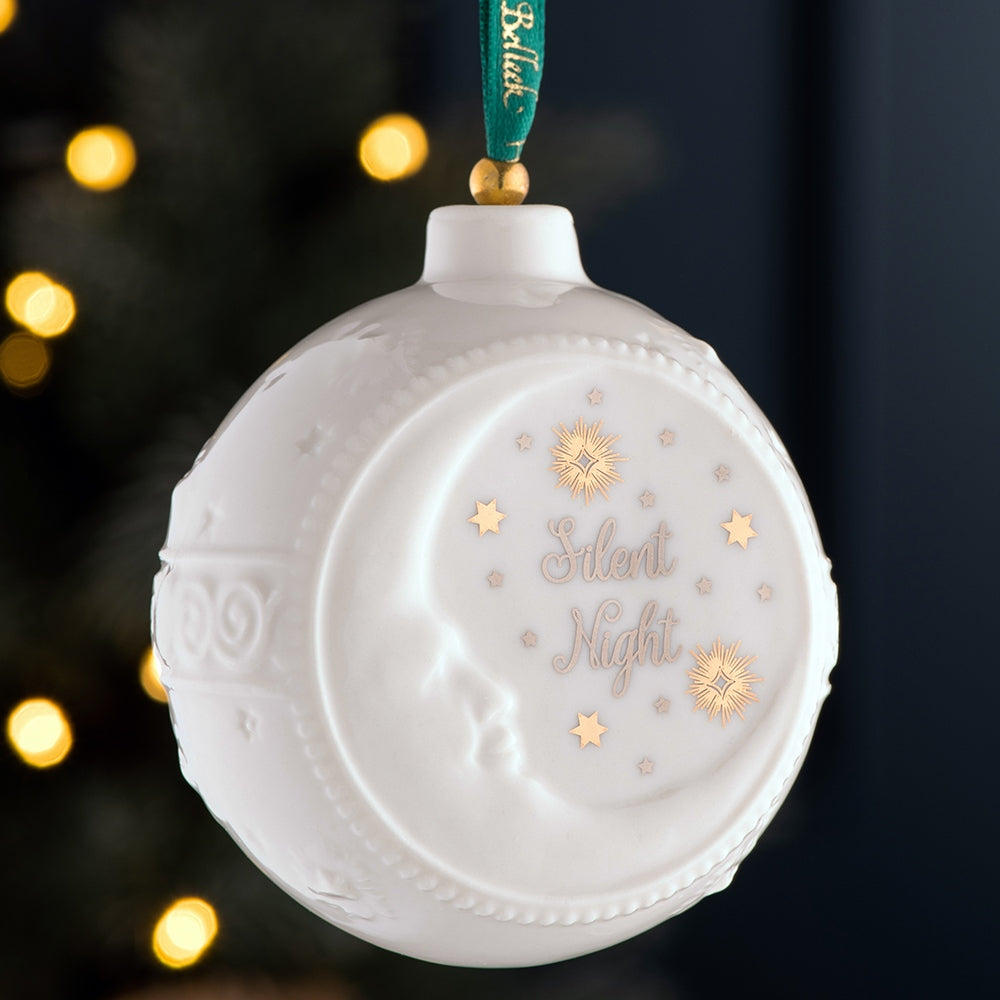 Belleek Classic Silent Night Bauble