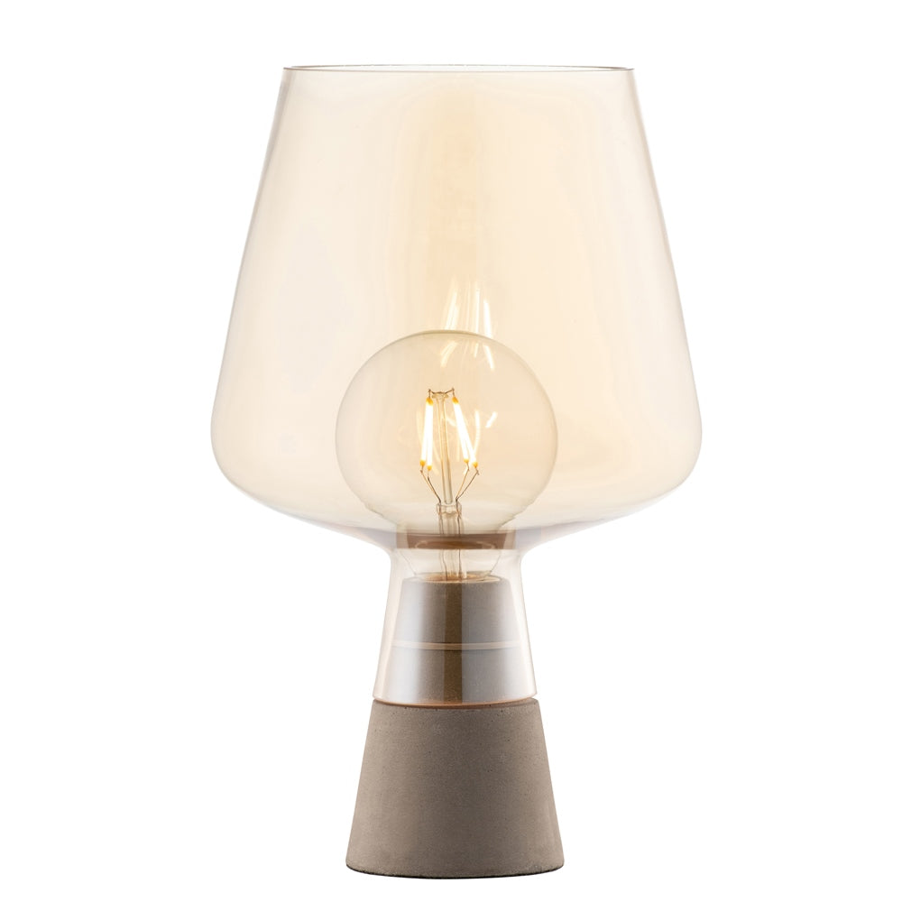 Galway Crystal Large Glass Table Lamp - Amber