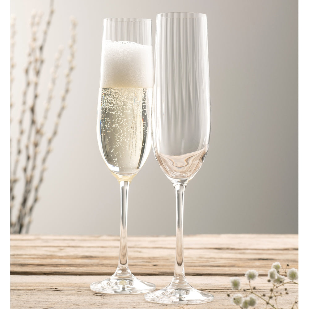 Galway Crystal Erne Champagne Flute Pair