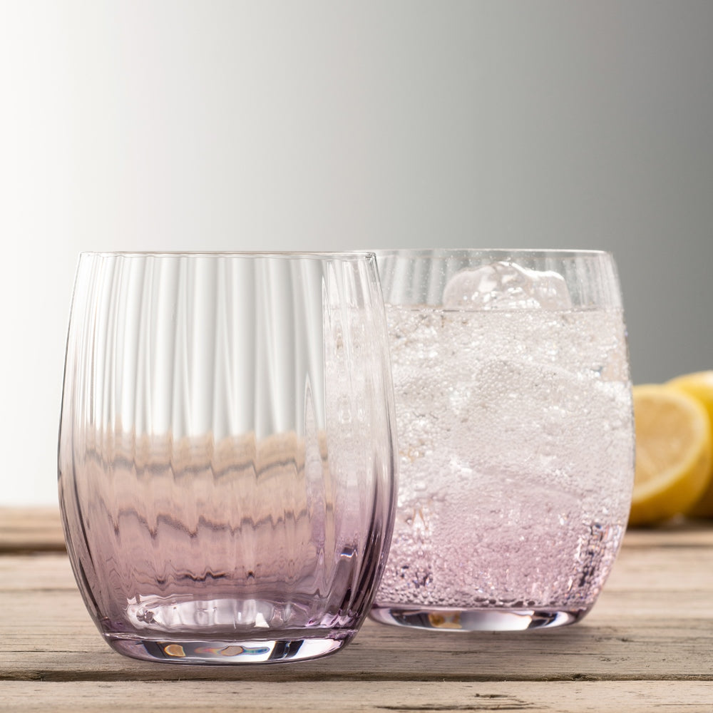 Galway Crystal Erne Tumbler Set of 2 in Amethyst