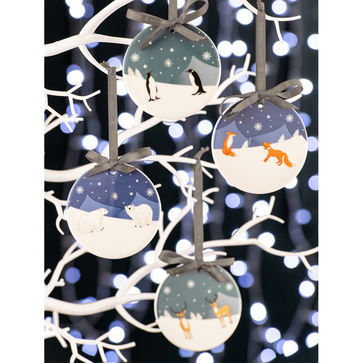 Aynsley Winter Animals Flat Ornament - Set of 4