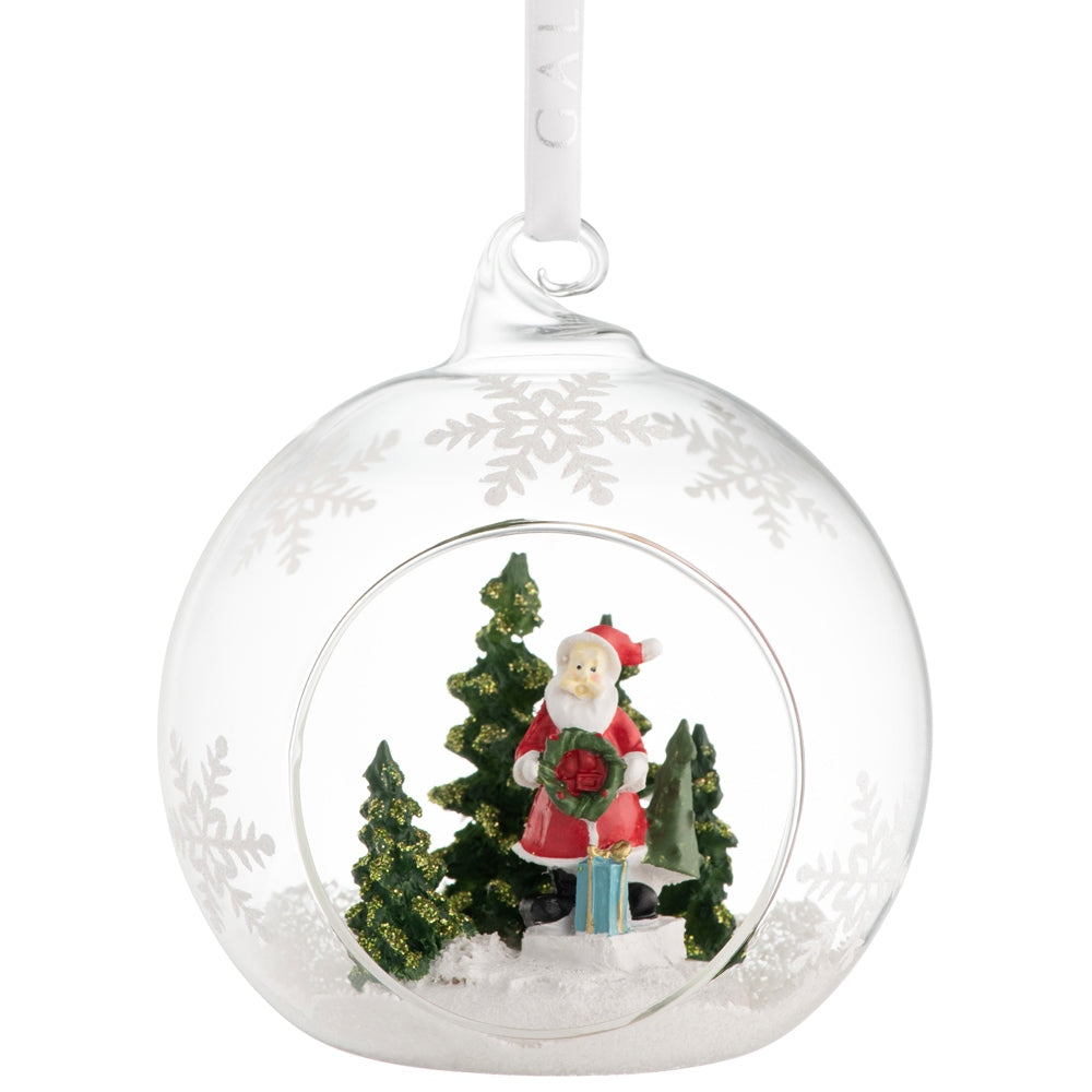 Santa & Tree Hanging Bauble Ornament
