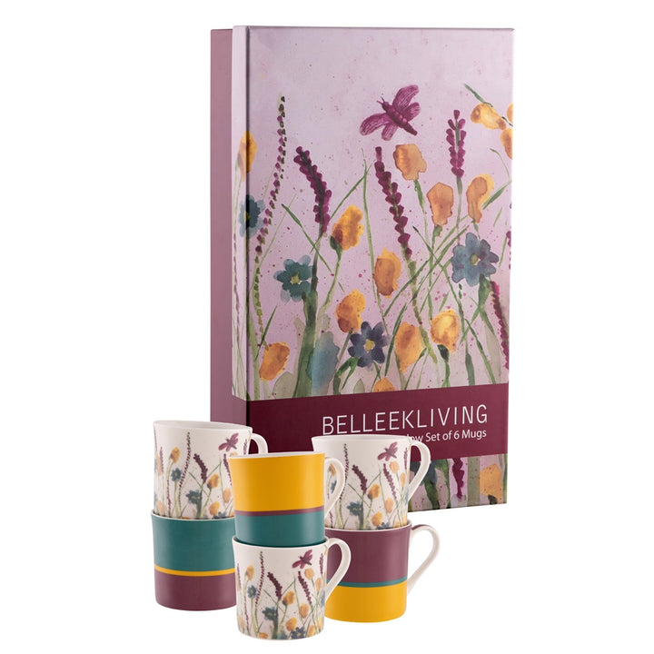 Belleek Living Dreamy Meadow 6 Piece Mug Set
