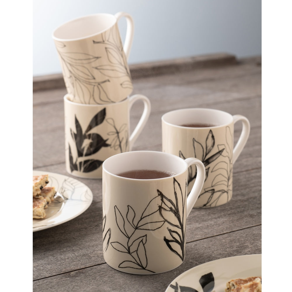 Aynsley Minimal Flora Mugs Set of 4