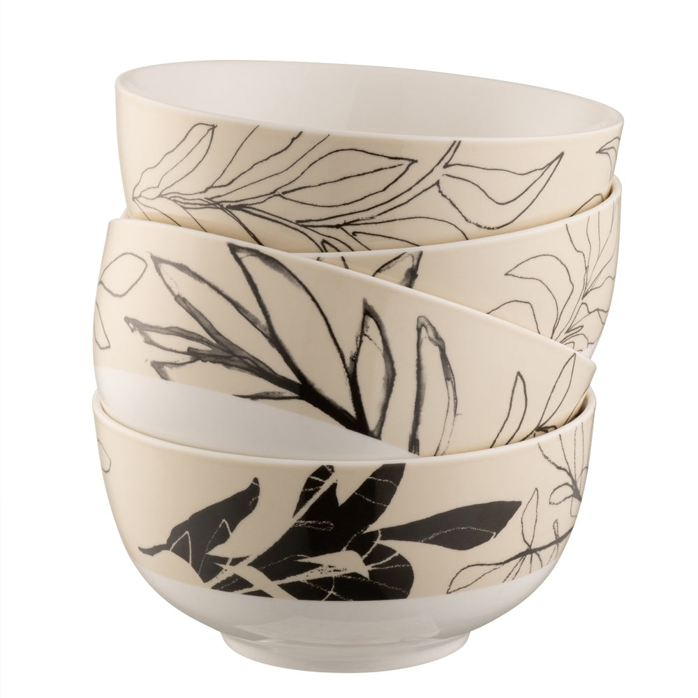 Minimal Flora Cereal Bowls Set 4