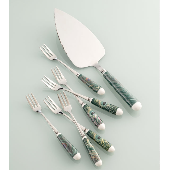 Aynsley Aynsley Peacock Feather Pastry Set