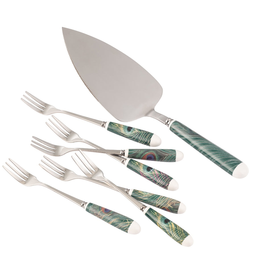 Aynsley Aynsley Peacock Feather Pastry Set