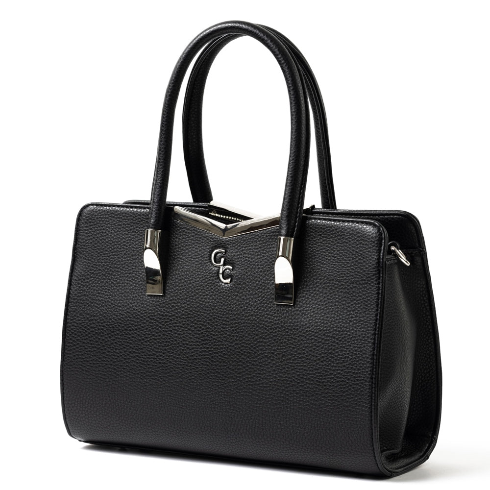 belleek Galway Crystal Fashion Top Handle Handbag - Black