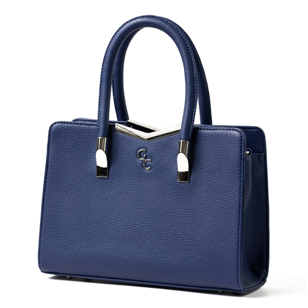 belleek Galway Crystal Fashion Top Handle Handbag - Navy
