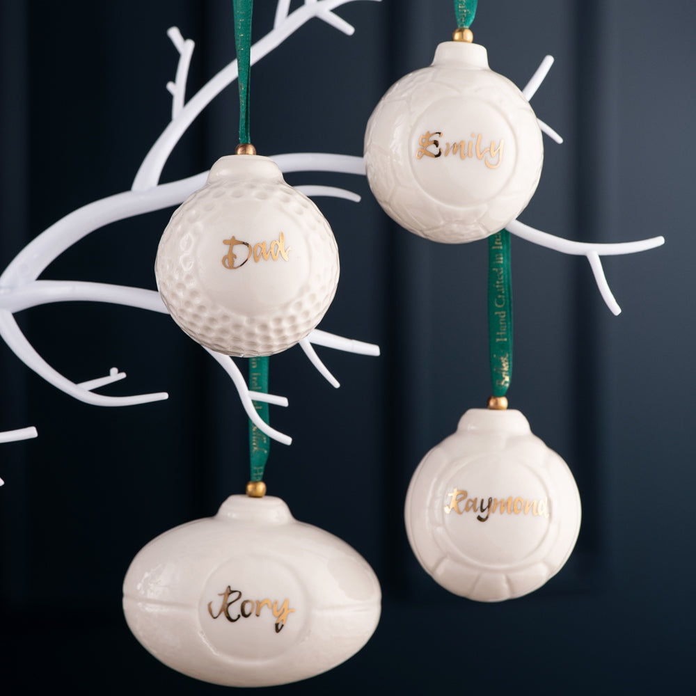 Belleek Classic Gaelic Ball Hanging Ornament