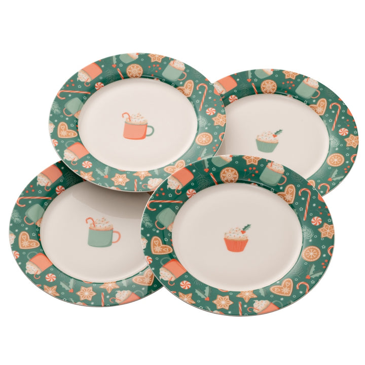 Belleek Living Christmas Cupcakes Set of 4 Tea Plates